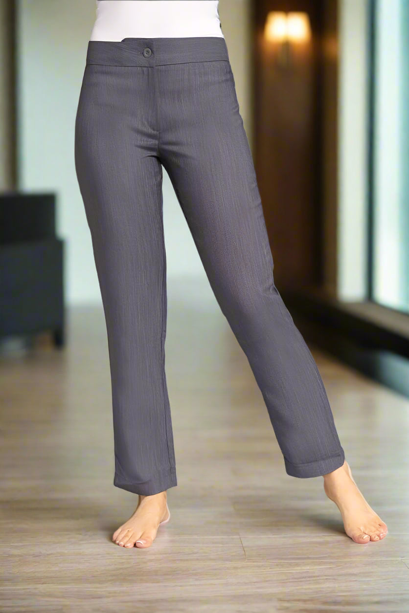 Ladies Classic Beauty Trouser Salon & Spa Trousers Diamond Designs Grey 4