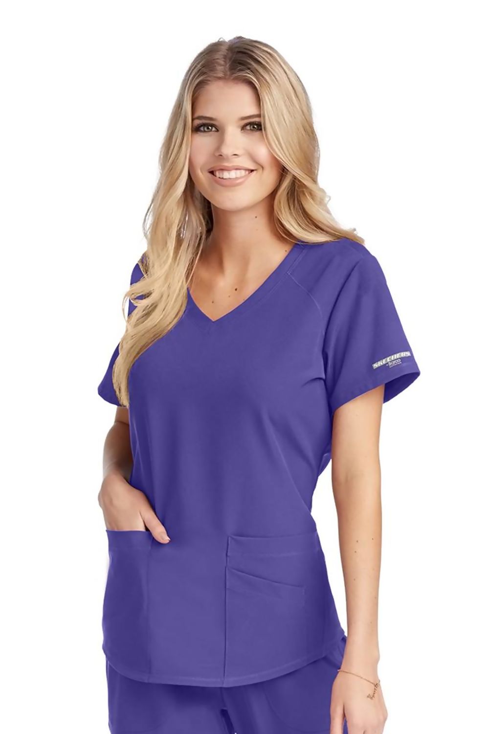 Skechers Breeze Womens Scrub Top Ladies Scrub Top Skechers Grape XXS