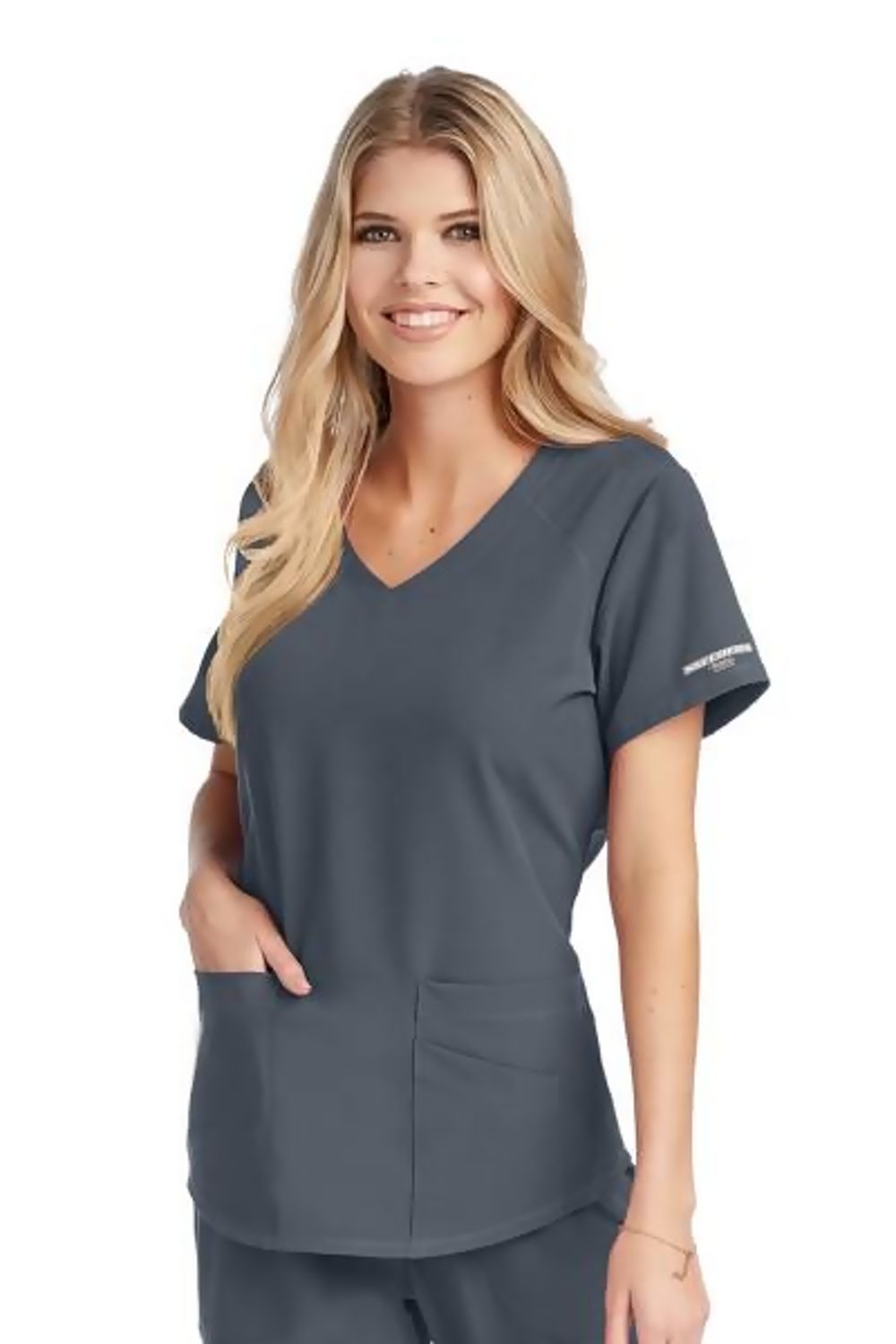Skechers Breeze Womens Scrub Top Ladies Scrub Top Skechers Pewter XXS