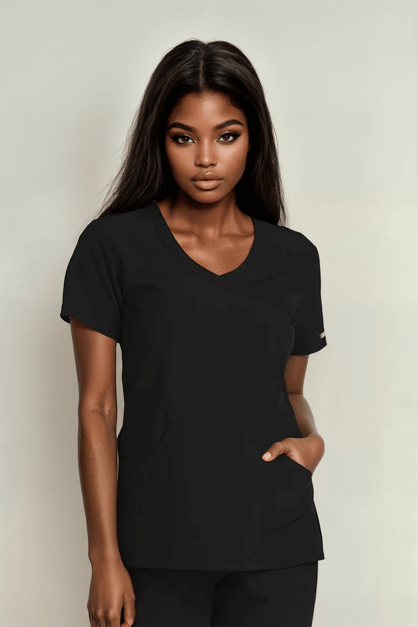 Skechers Reliance Womens Scrub Top Ladies Scrub Top Skechers Black XXS