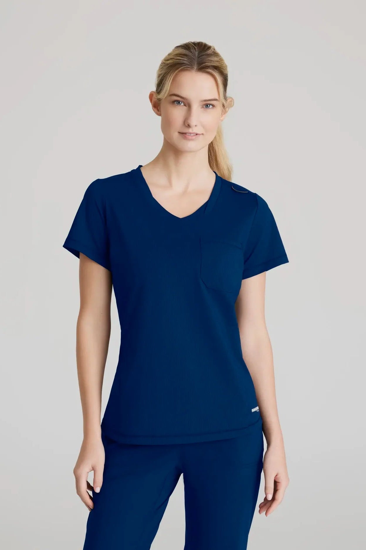 Skechers Slip-Ins Womens Flow Scrub Top Ladies Scrub Top Skechers Navy XXS