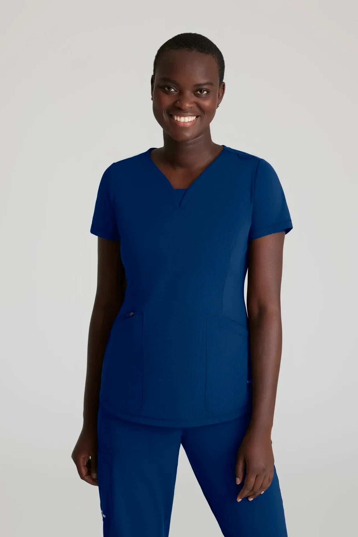 Skechers Slip-Ins Womens Serene Knit Scrub Top Ladies Scrub Top Skechers Navy XXS