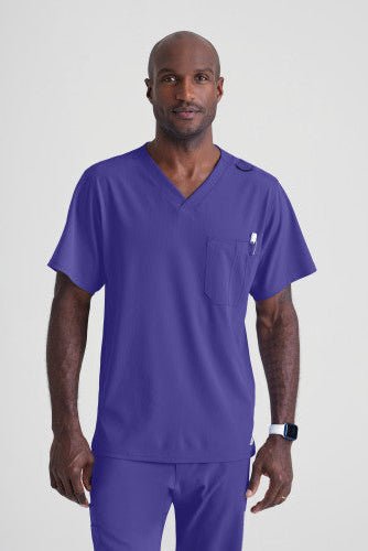 Skechers Structure Unisex Scrub Top Unisex Scrub Top Skechers Grape XS