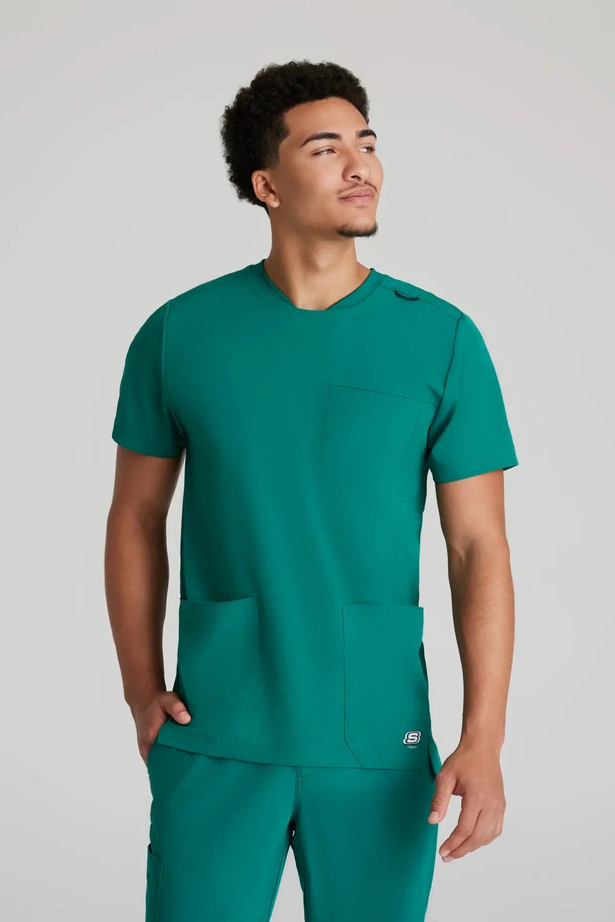 Skechers Thesis Unisex Scrub Top Unisex Scrub Top Skechers Hunter Green XS
