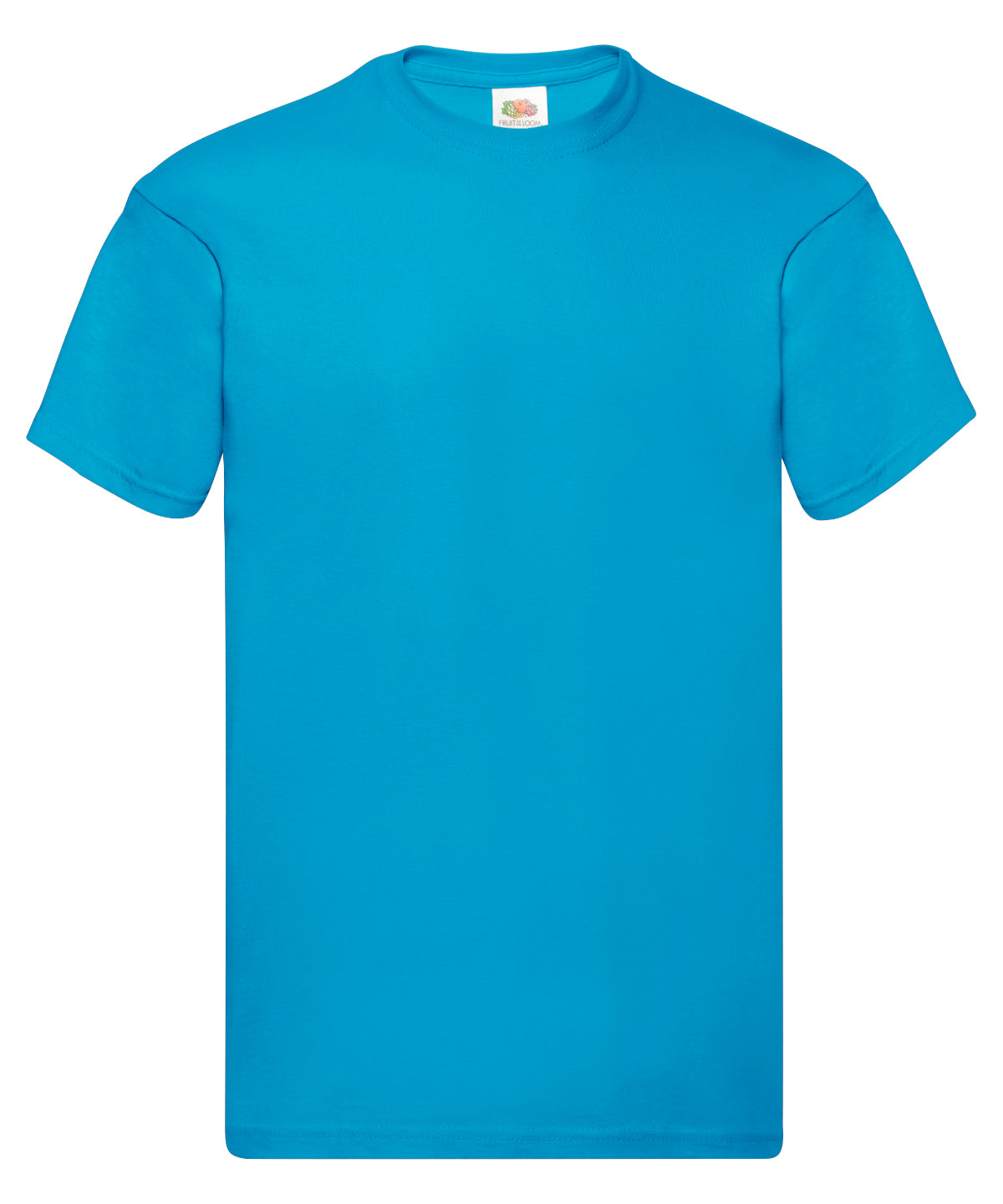 SS048: Mens Original Cotton T-Shirt Mens T-Shirts Fruit of the Loom Azure Blue S