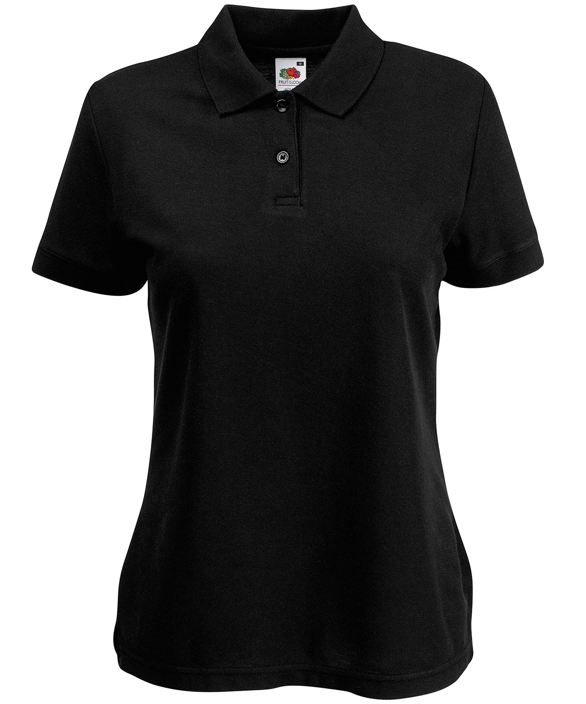 SS212: Womens 65/35 Polo Womens Polos Fruit of the Loom Black XS