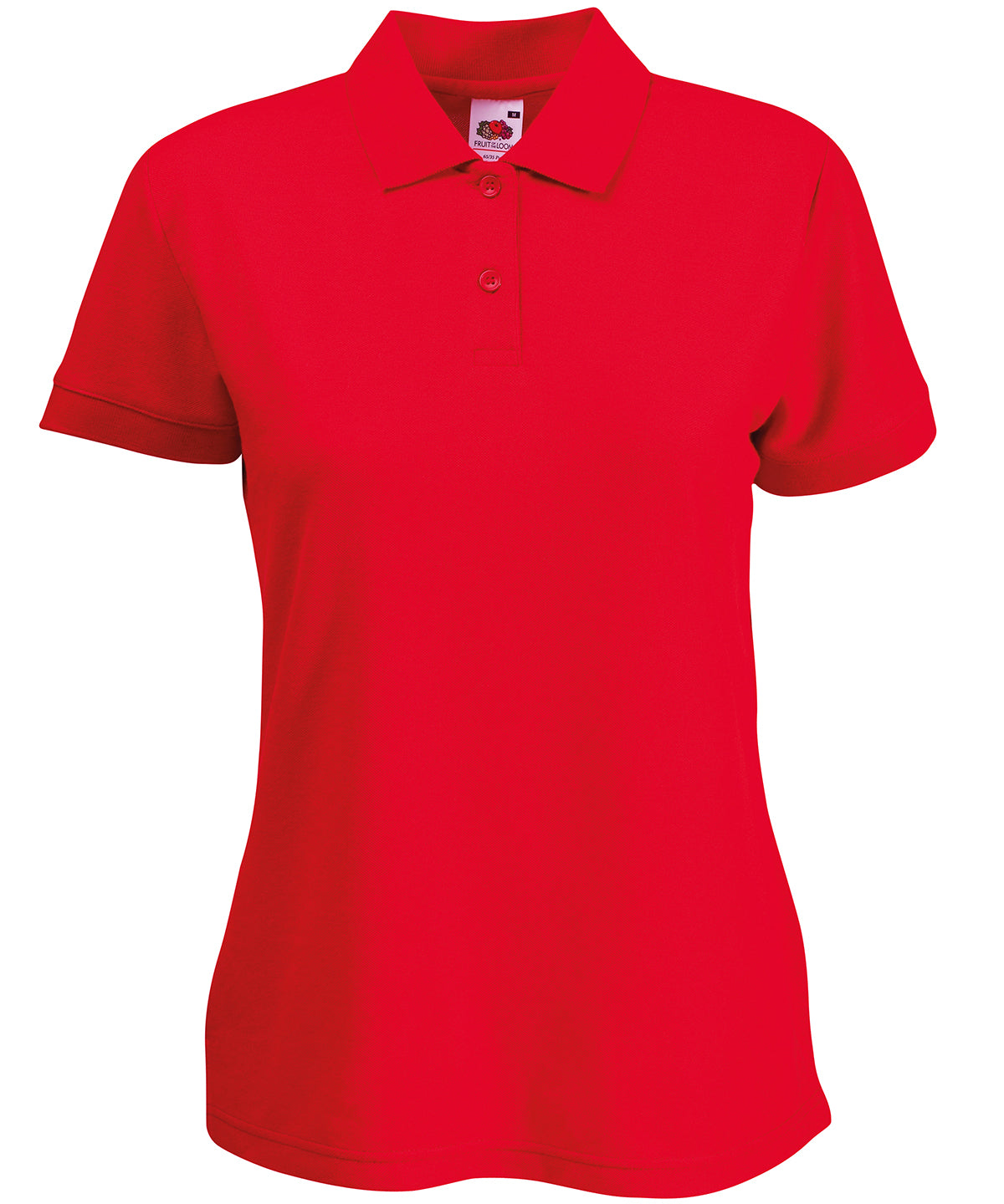 SS212: Womens 65/35 Polo Womens Polos Fruit of the Loom Red XS