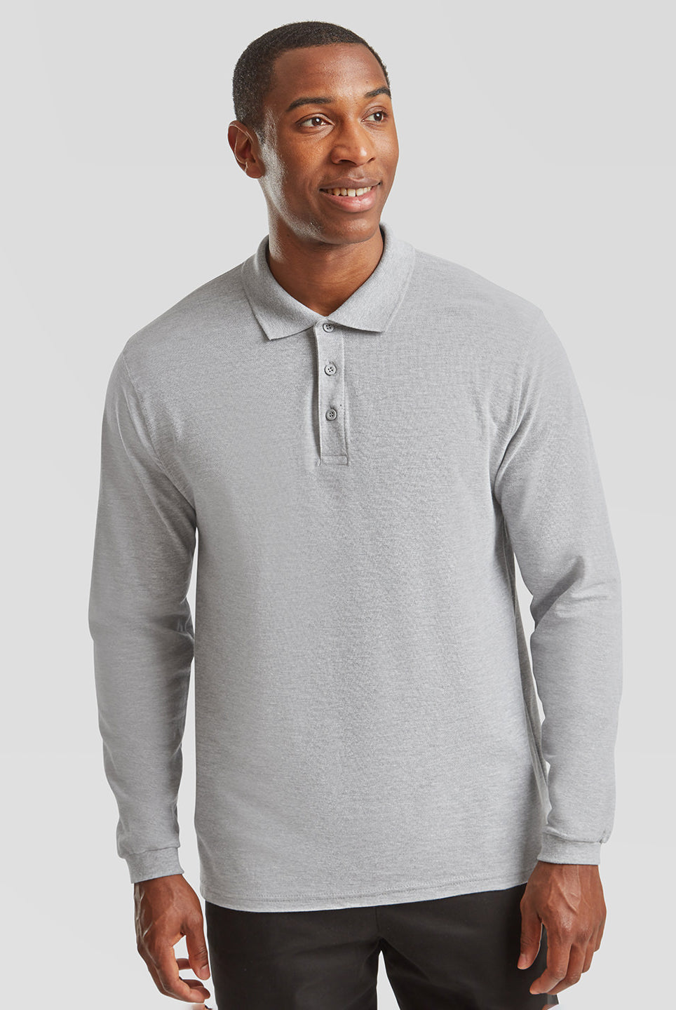 SS258: Premium Long Sleeve Polo Mens Polos Fruit of the Loom