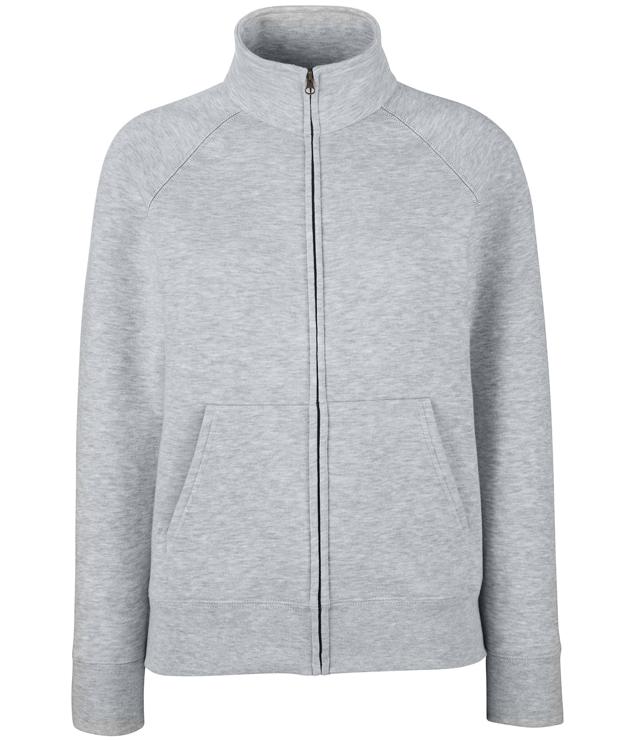 SS310: Womens Premium 70/30 Sweatshirt Jacket Womens Sweatshirts Fruit of the Loom Heather Grey XS