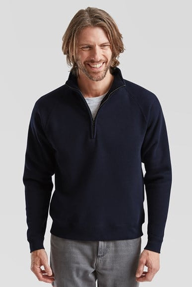 SS830: Premium 70/30 Zip Neck Sweatshirt Mens Sweatshirts Fruit of the Loom