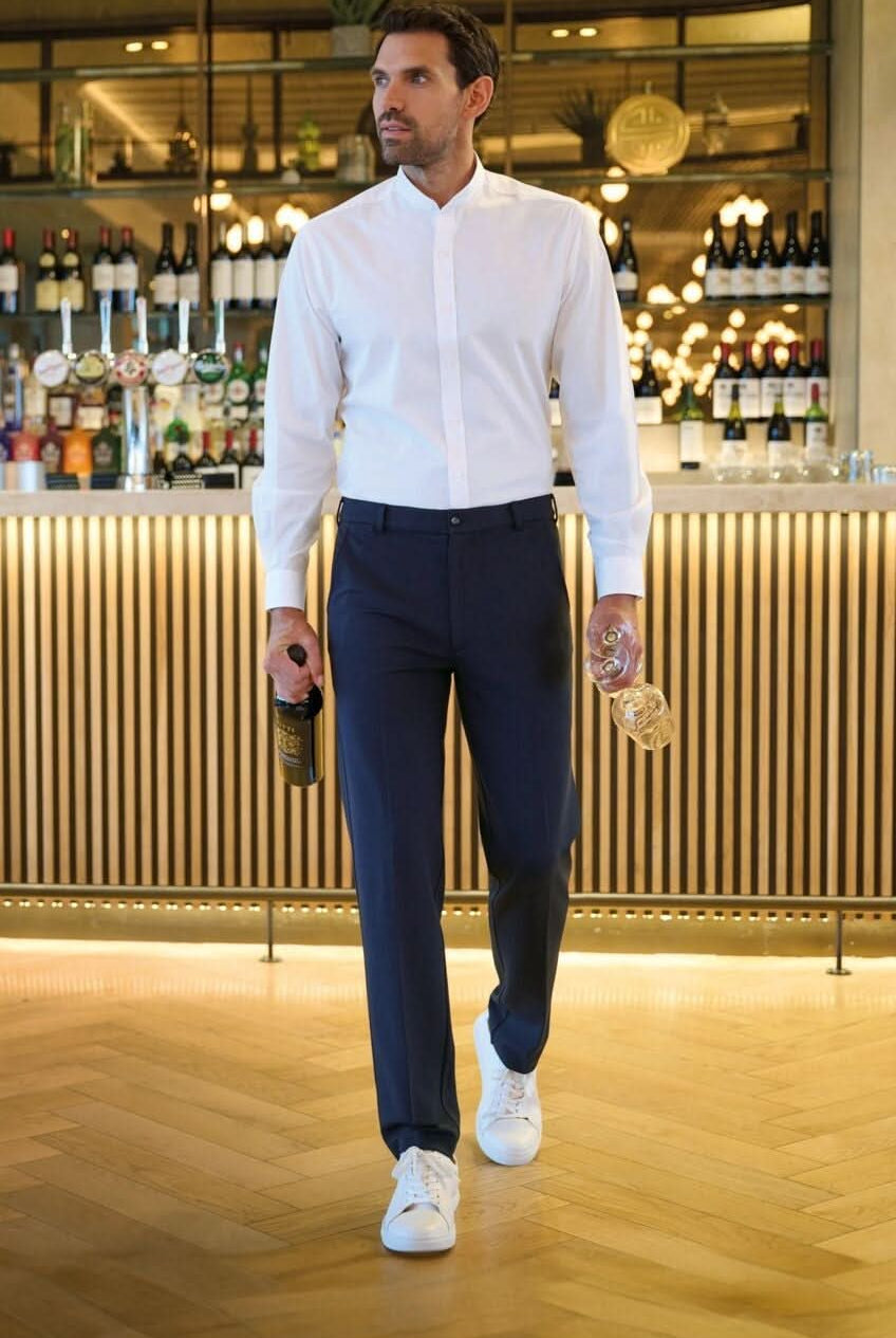 8026: Taurus Mens Jersey Stretch Trouser Mens Trousers Brook Taverner