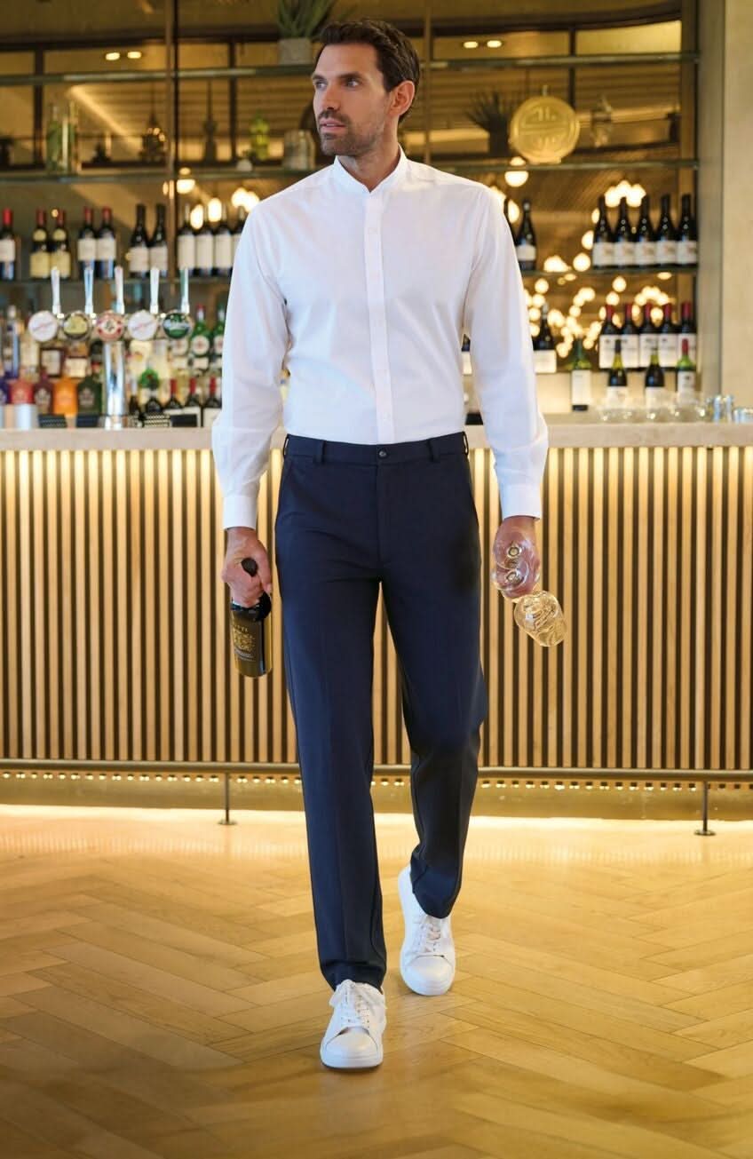 8026: Taurus Mens Jersey Stretch Trouser Mens Trousers Brook Taverner