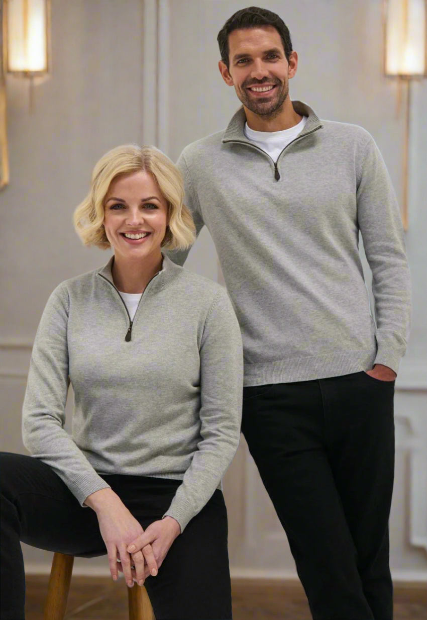 2388: Taylor Ladies 1/4 Zip Jumper Womens Knitwear Brook Taverner