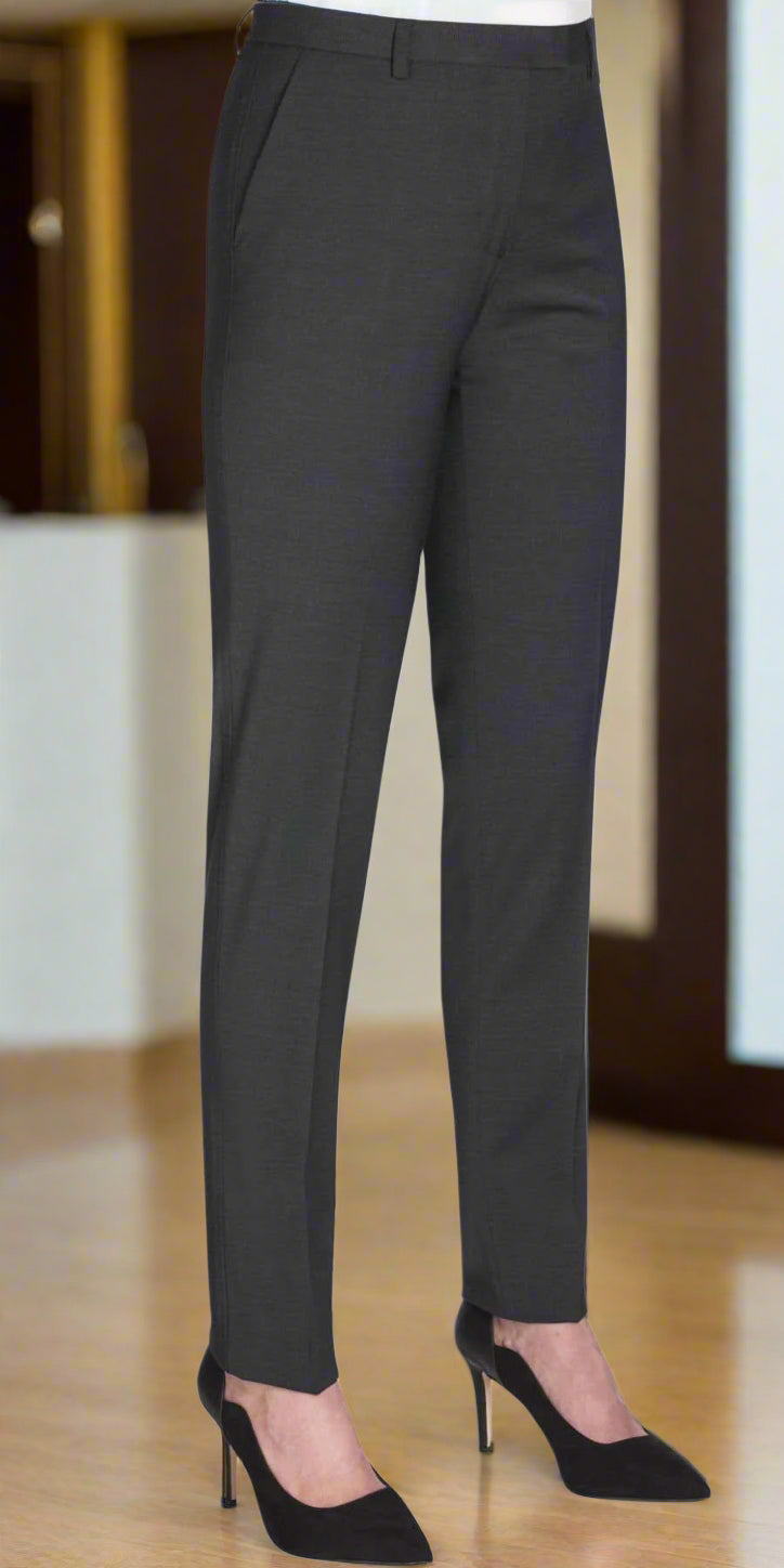 Torino Slim Leg Ladies Suit Trousers Ladies Suit Trouser Brook Taverner Charcoal 6 Short