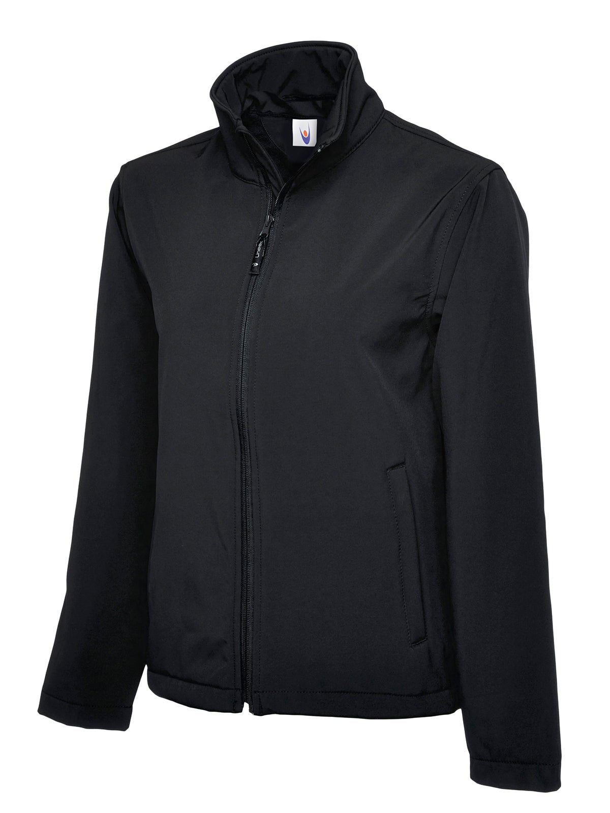 UC612: Unisex Classic Full Zip Softshell Jacket Mens Softshell Jackets Uneek Black XS
