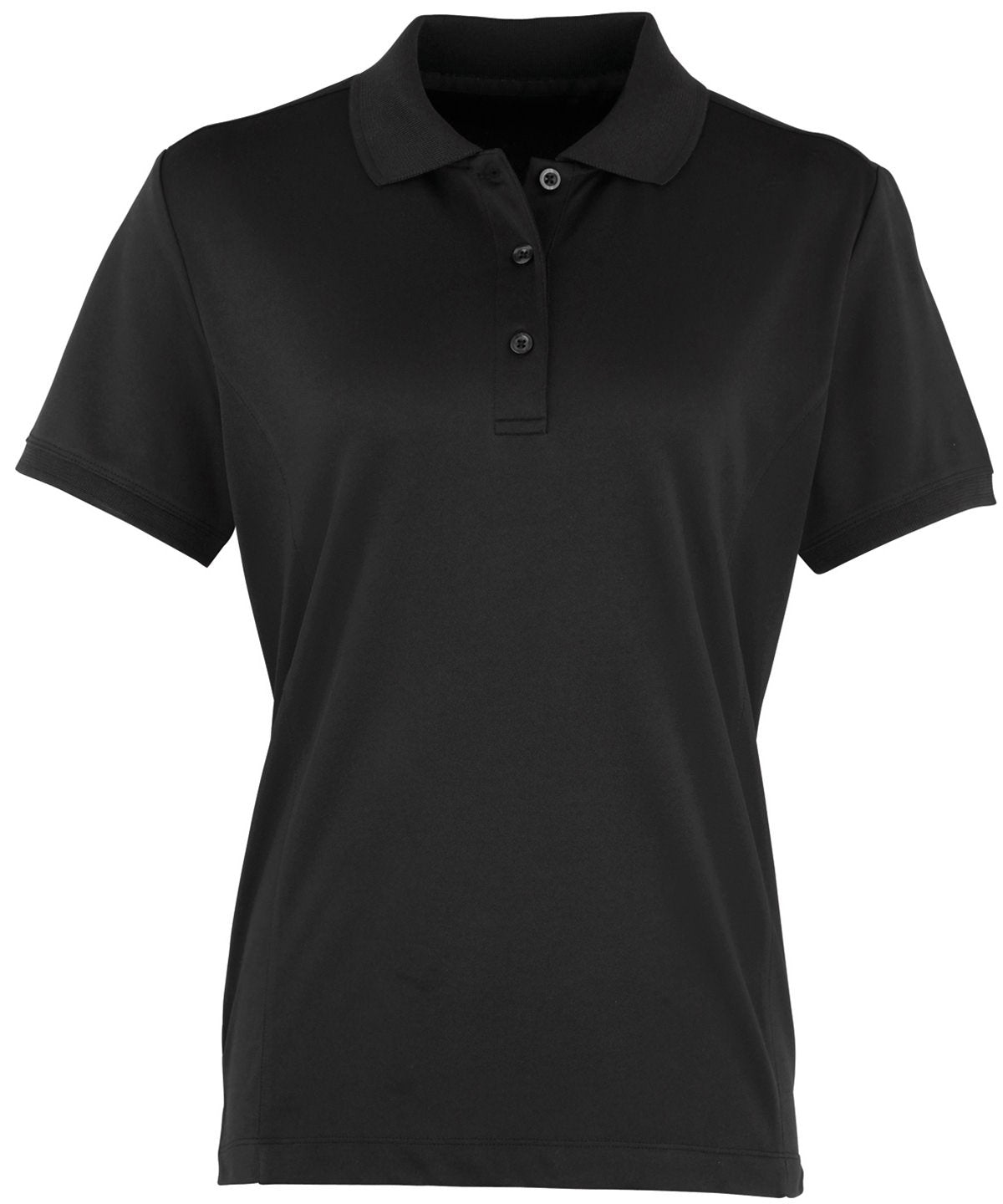 PR616: Ladies Pique Polo Shirt Womens Polos Premier Black XS