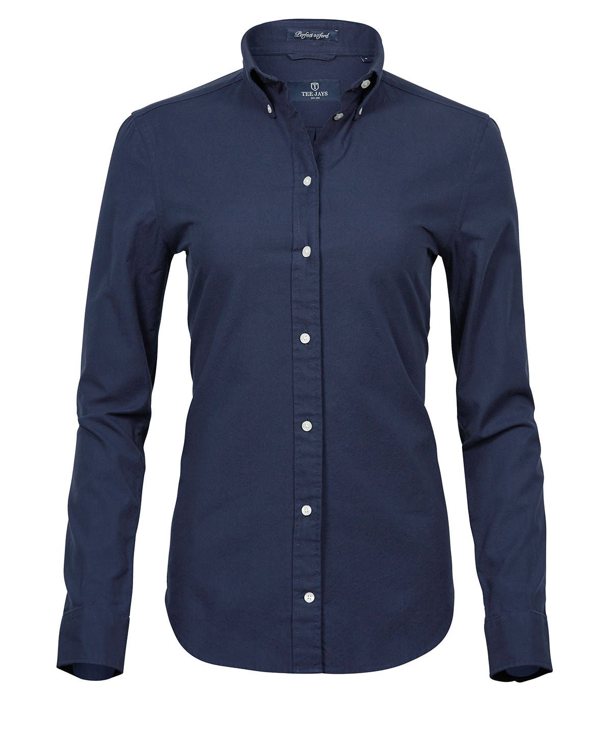 Women’s Perfect Oxford Shirt Womens Long Sleeve Shirts Tee Jays Navy XS