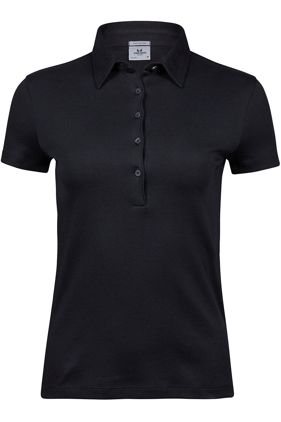 Women’s Pima Cotton Polo Women Polo Shirt Tee Jays Black S