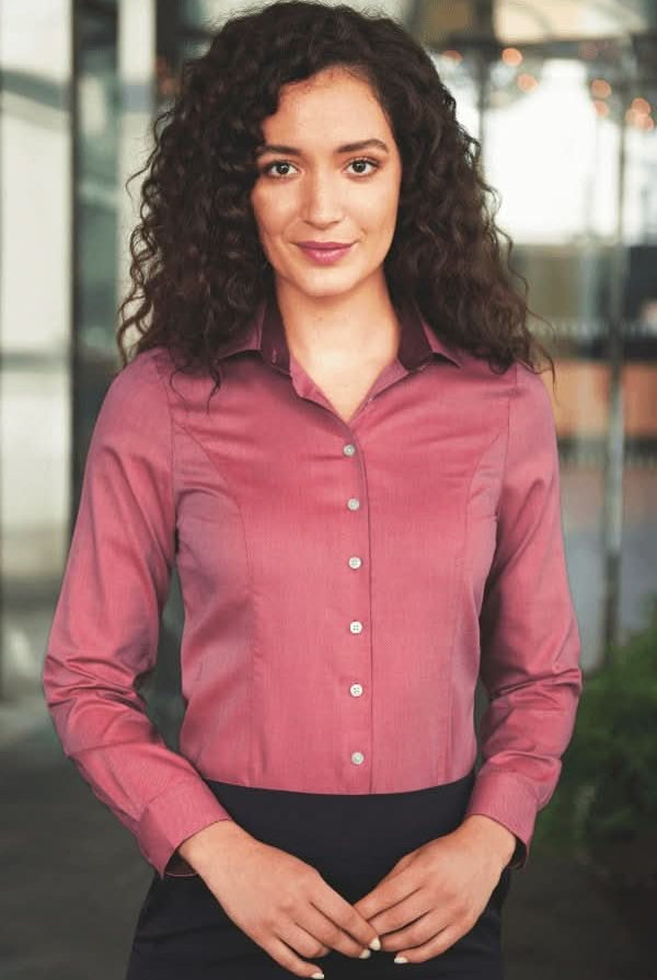 Aspen Tailored Fit Ladies Oxford Shirt Womens Long Sleeve Shirts Brook Taverner