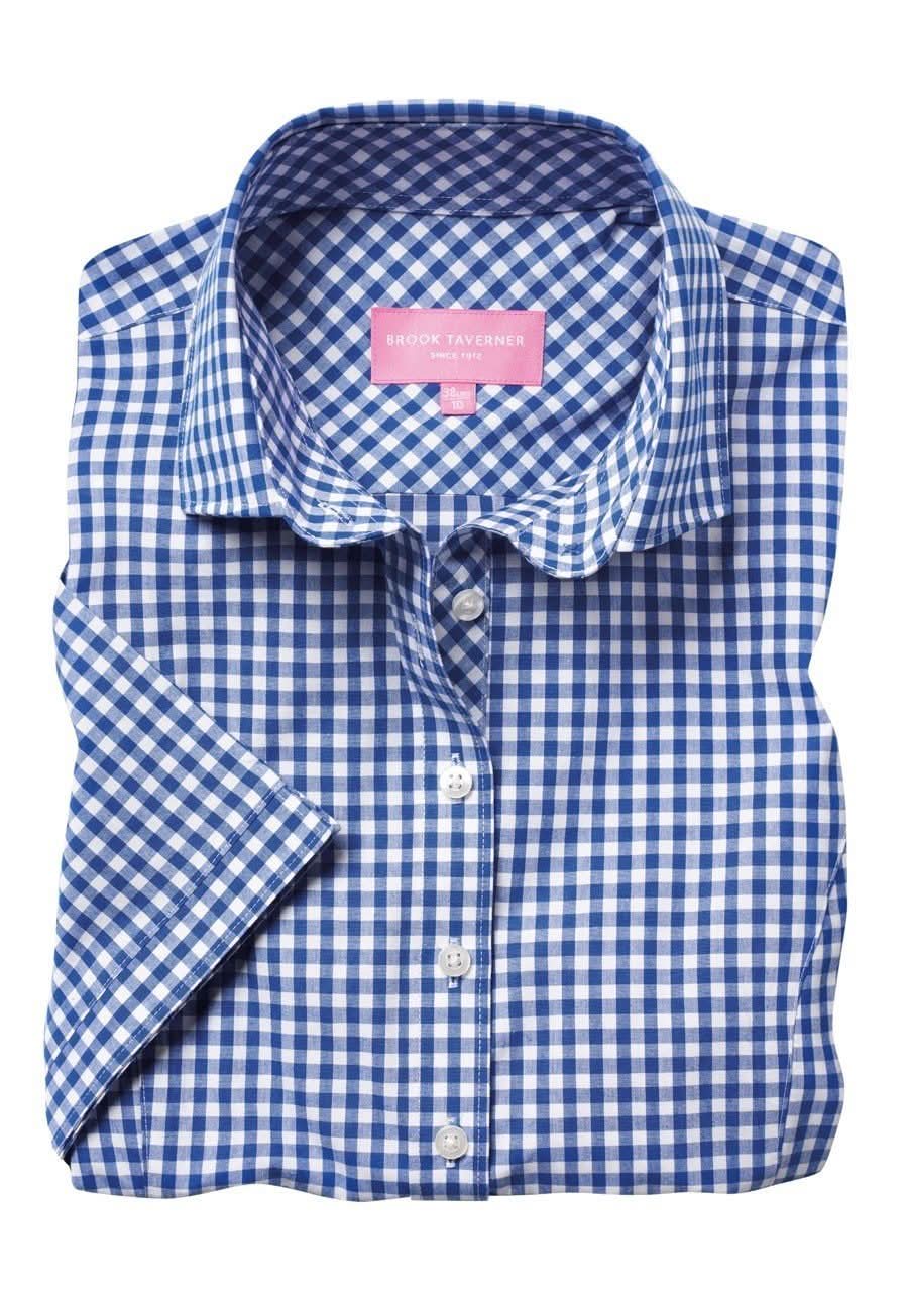 Tulsa Ladies Gingham Shirt Womens Short Sleeve Shirts Brook Taverner