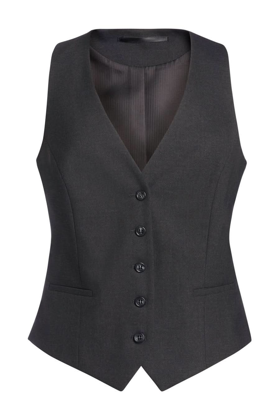 Toulouse Ladies Waistcoat Ladies Waistcoat Brook Taverner Charcoal XS