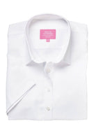 Hamilton Classic Fit Ladies Oxford Shirt Womens Short Sleeve Shirts Brook Taverner White 6