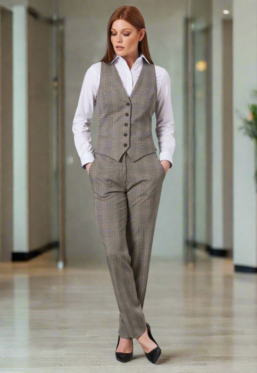 2364: Stella Ladies Check Trouser Ladies Suit Trouser Brook Taverner