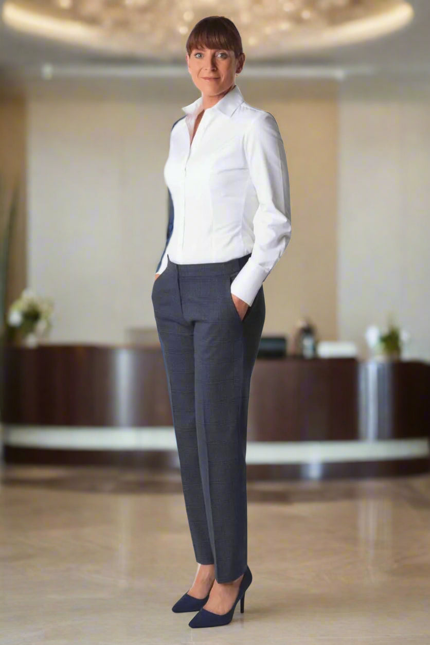 2364: Stella Ladies Check Trouser Ladies Suit Trouser Brook Taverner