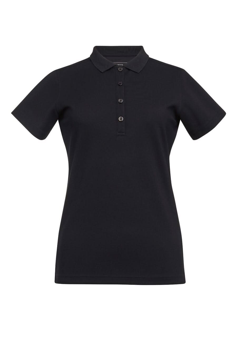 2373: Laurel Ladies Performance Polo Shirt Womens Polos Brook Taverner Black XS