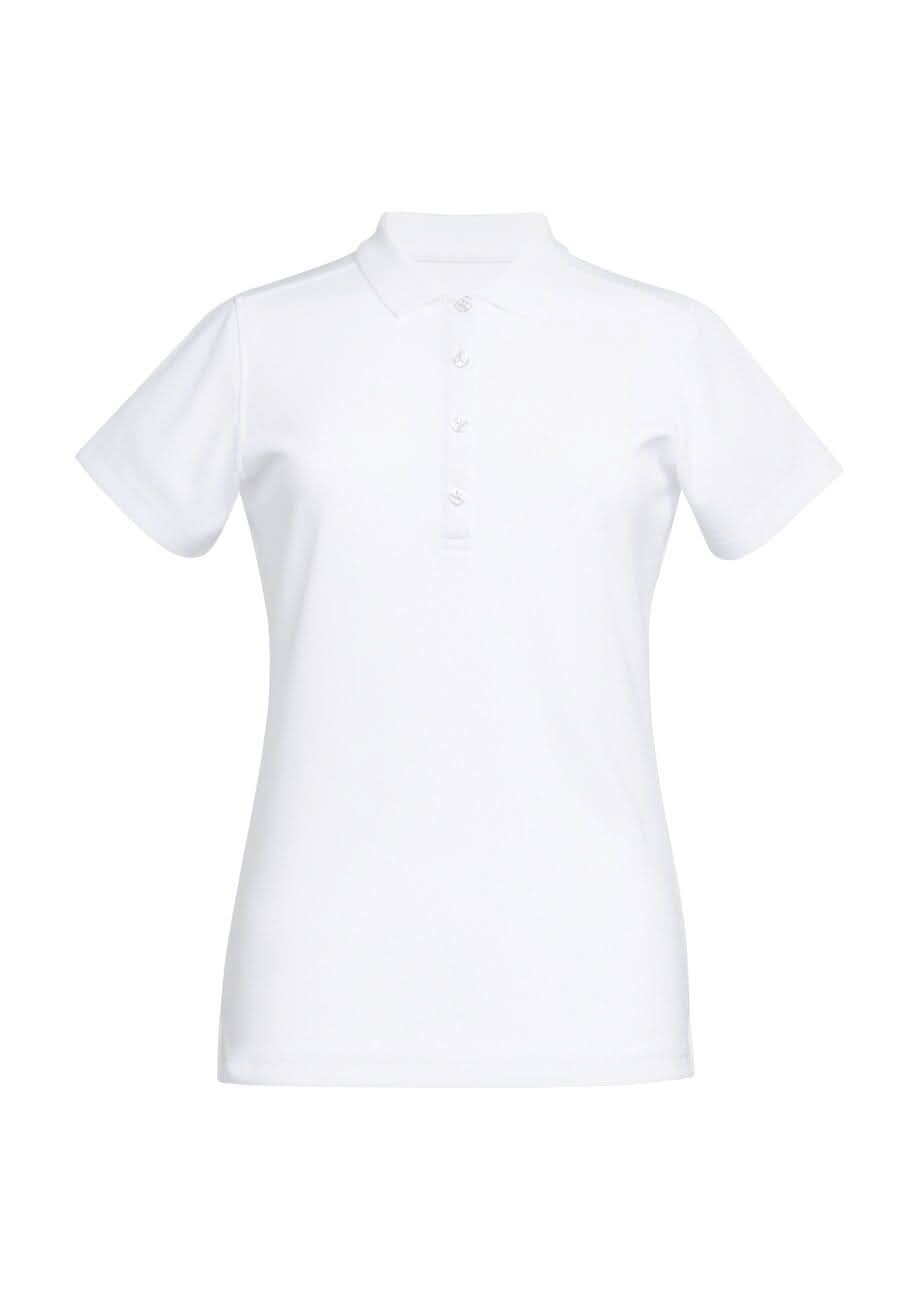 2373: Laurel Ladies Performance Polo Shirt Womens Polos Brook Taverner White XS
