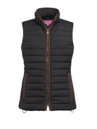 2377: Madison Quilted Ladies Gilet Womens Bodywarmers Brook Taverner Black XS