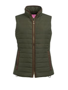 2377: Madison Quilted Ladies Gilet Womens Bodywarmers Brook Taverner Olive XS