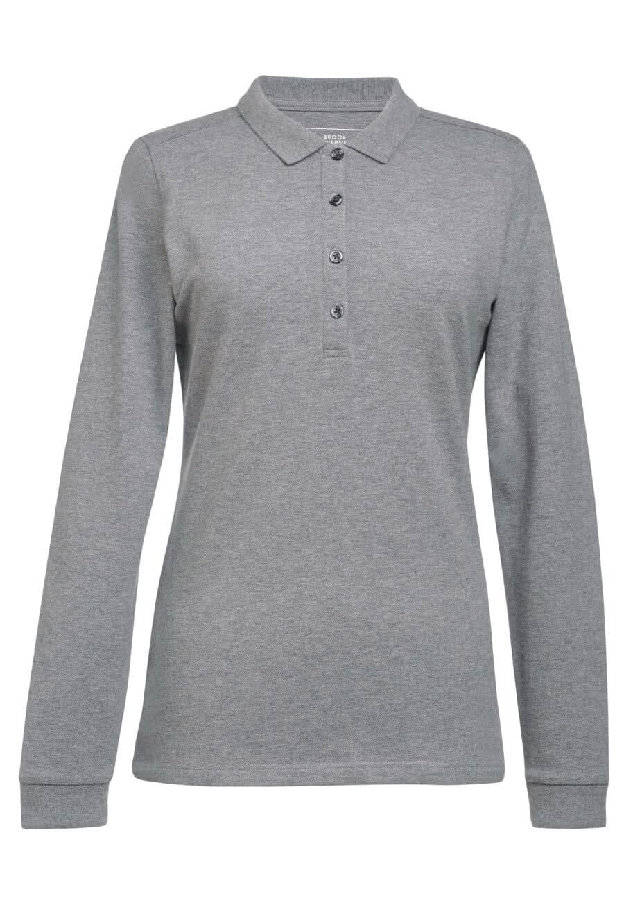 2378: Anna Premium Cotton Ladies Polo Shirt Womens Polos Brook Taverner Grey Marl XS