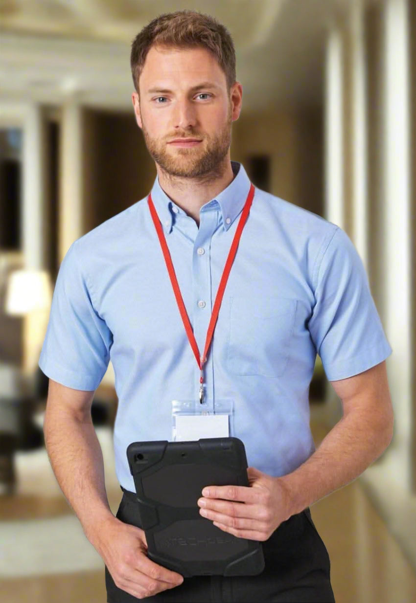 Tucson Mens Classic Oxford Shirt Mens Short Sleeve Shirts Brook Taverner Sky Blue 14"