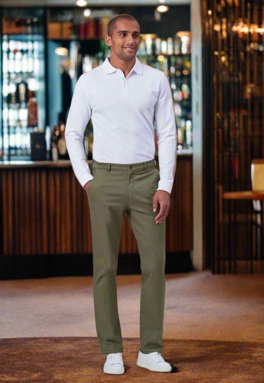 4222: Frederick Premium Mens Polo Shirt Mens Polos Brook Taverner White XS