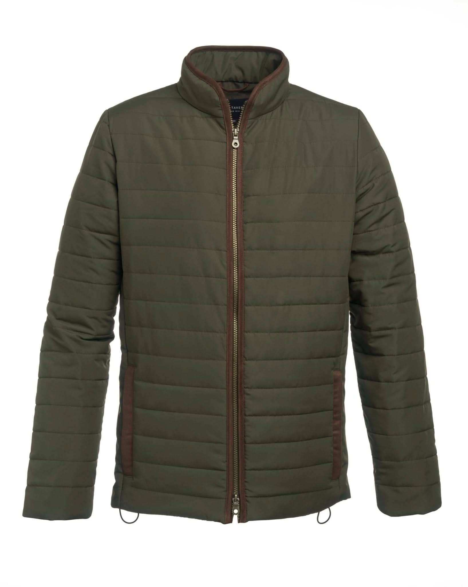 4369: Orlando Mens Quilted Jacket Mens Coats Brook Taverner Olive XS
