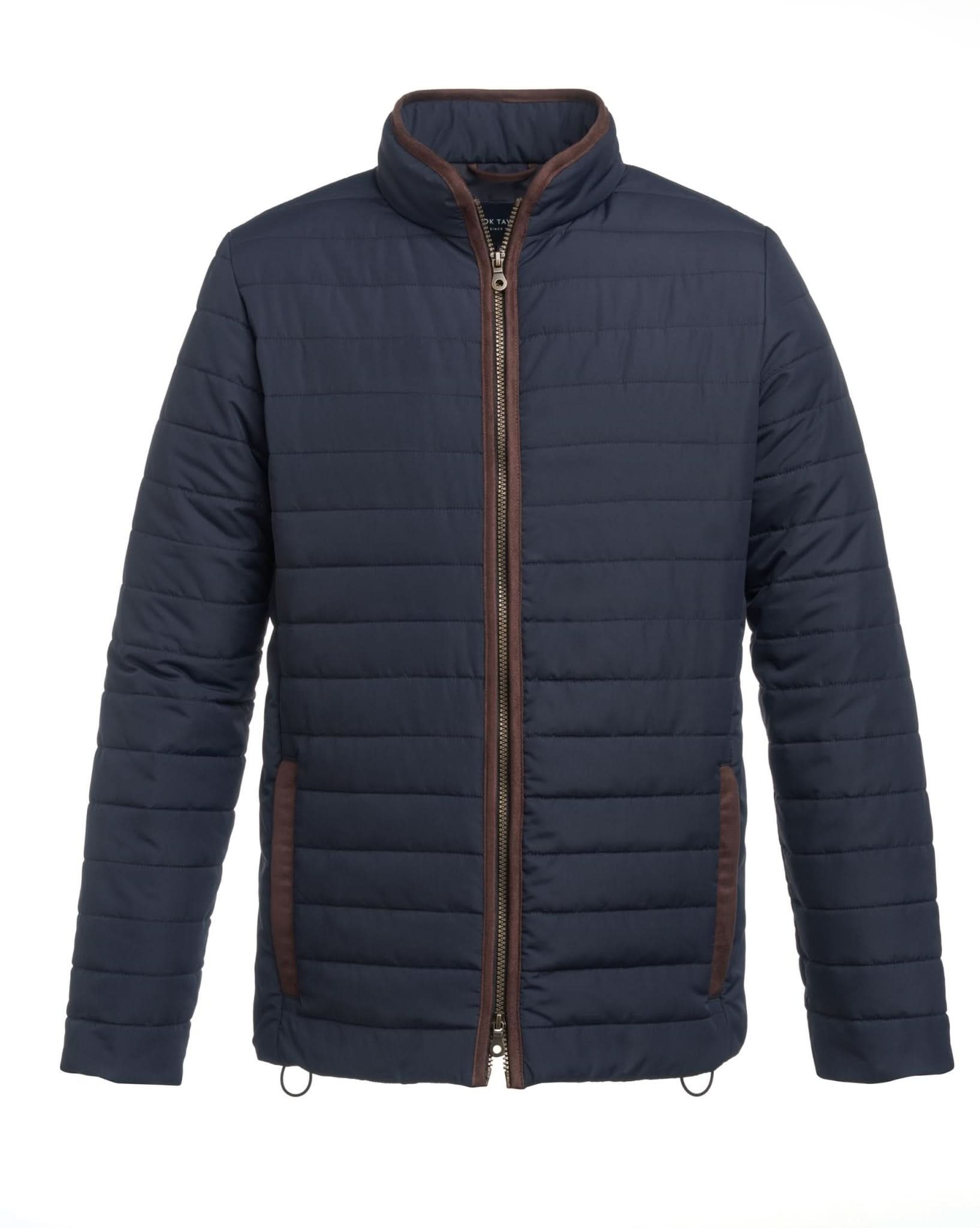 4369: Orlando Mens Quilted Jacket Mens Coats Brook Taverner Navy XS