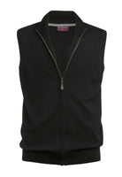 4372: Lincoln Mens Knitted Gilet Mens Knitwear Brook Taverner Black XS