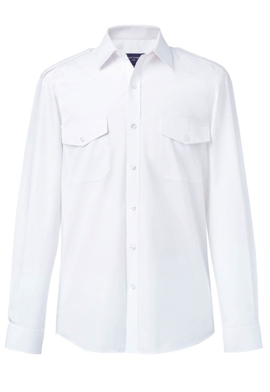 Hermes Mens Classic Fit Pilot Shirt Mens Long Sleeve Shirts Brook Taverner