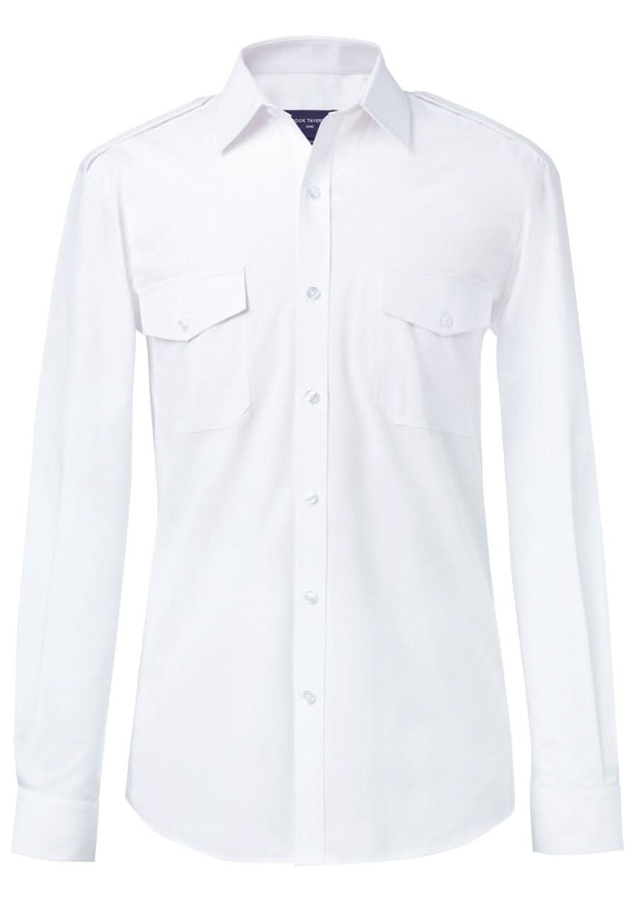 Ares Slim Fit Mens Pilot Shirt Mens Long Sleeve Shirts Brook Taverner