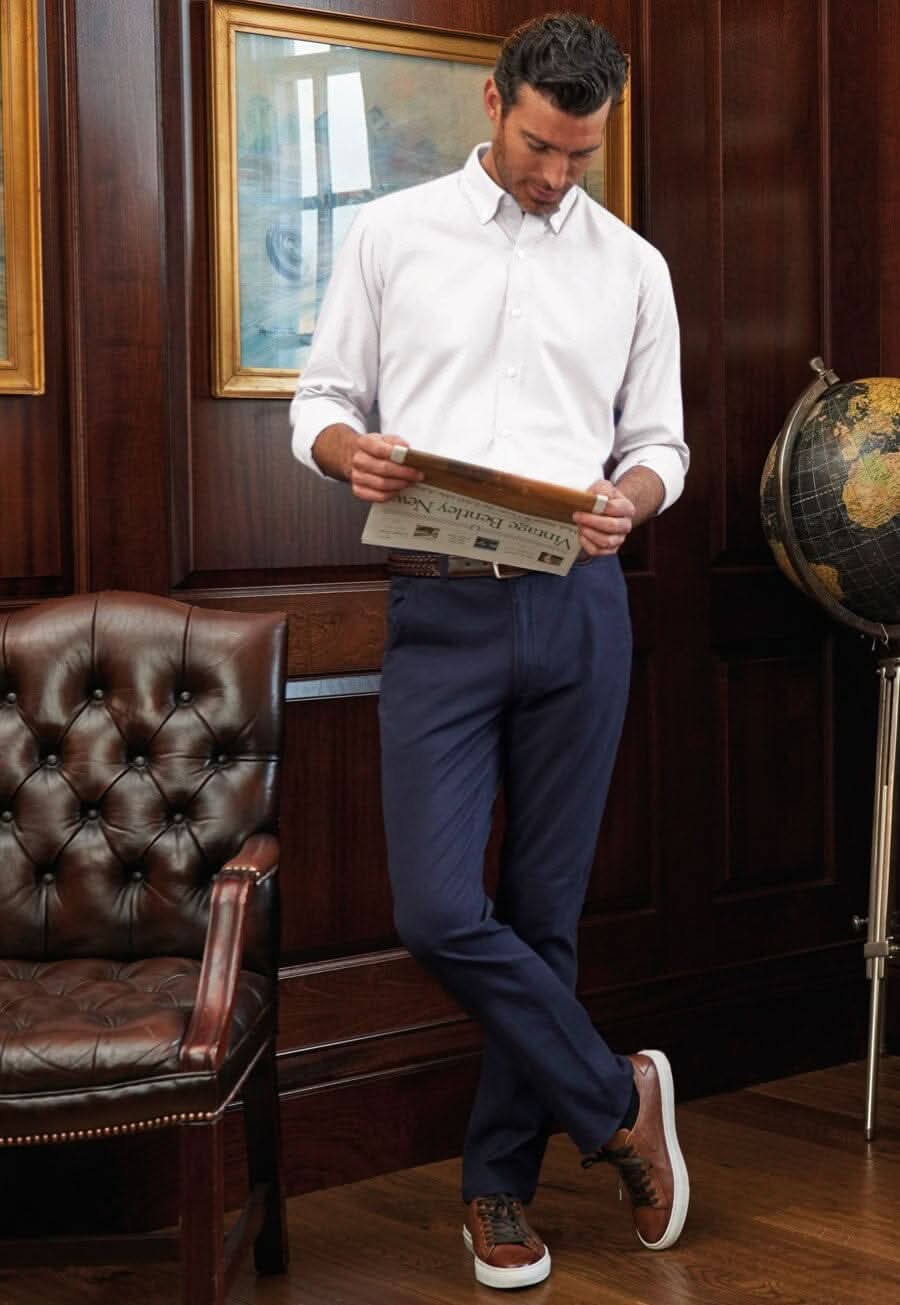 Toronto Mens Royal Oxford Shirt Mens Long Sleeve Shirts Brook Taverner