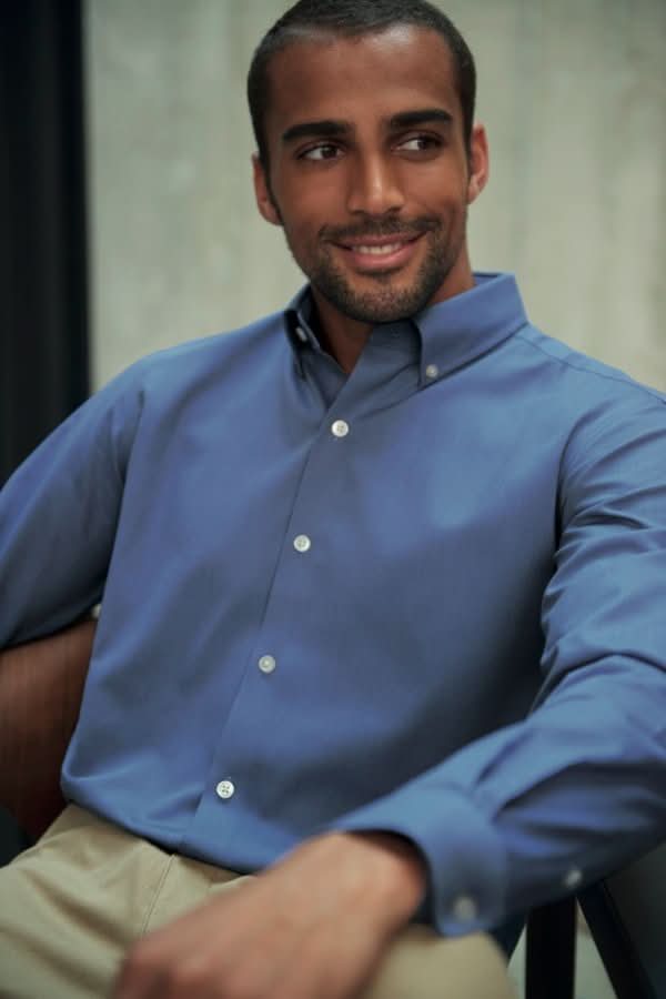 Toronto Mens Royal Oxford Shirt Mens Long Sleeve Shirts Brook Taverner