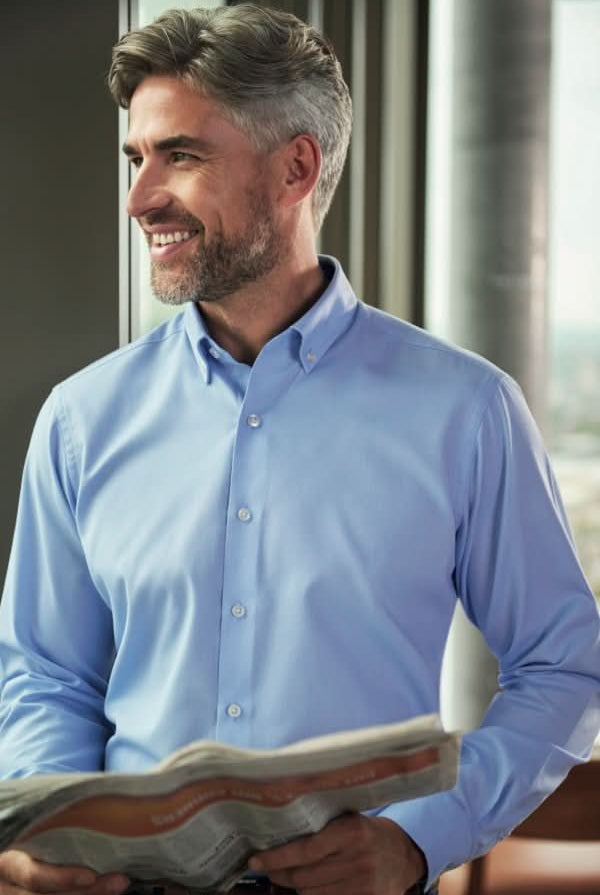 Toronto Mens Royal Oxford Shirt Mens Long Sleeve Shirts Brook Taverner