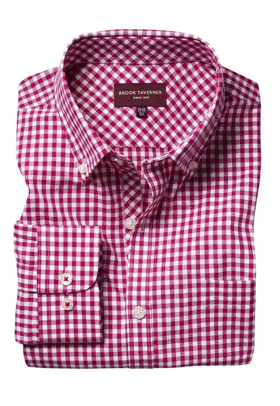 Montana Mens Gingham Shirt Mens Long Sleeve Shirts Brook Taverner