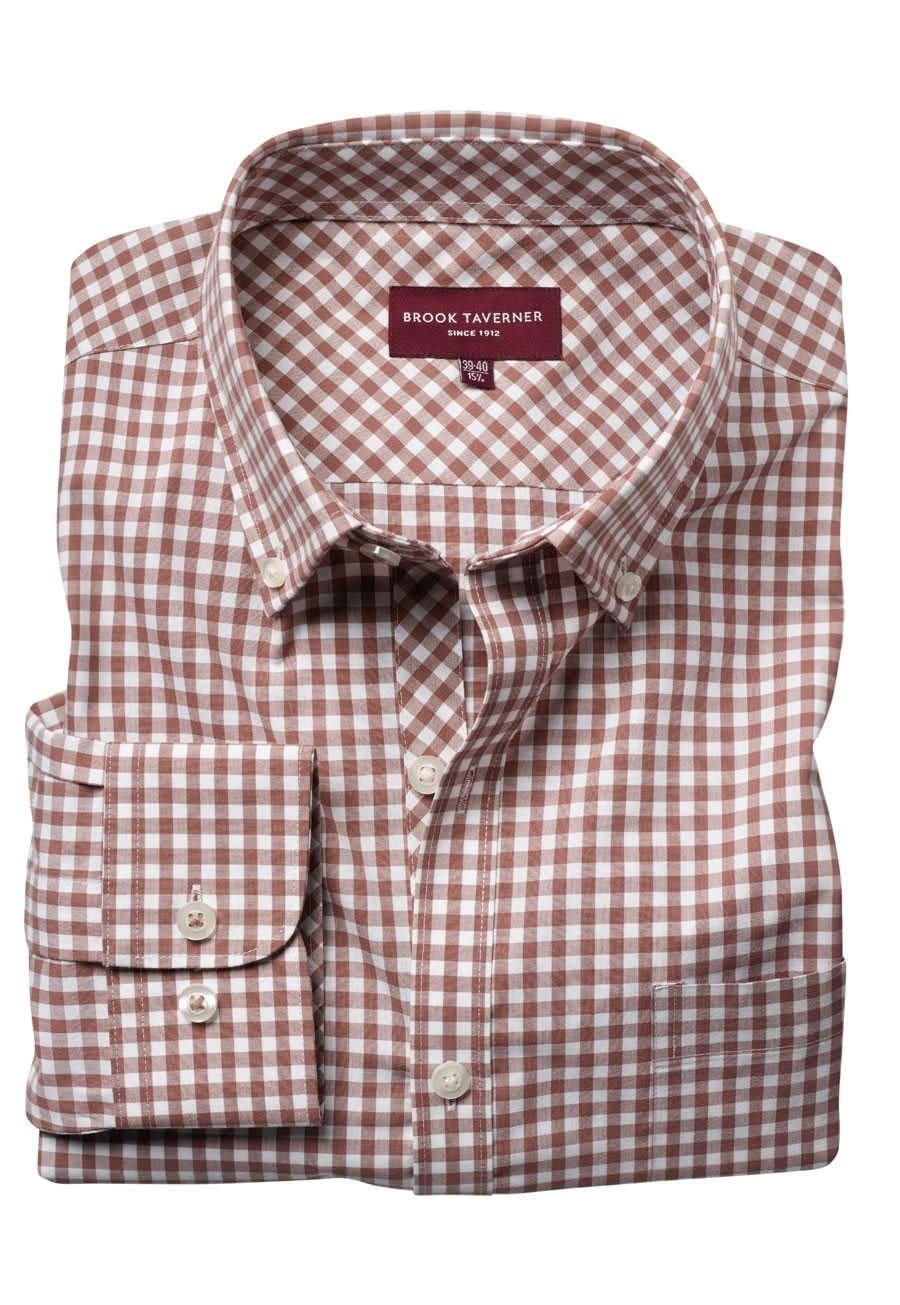Montana Mens Gingham Shirt Mens Long Sleeve Shirts Brook Taverner