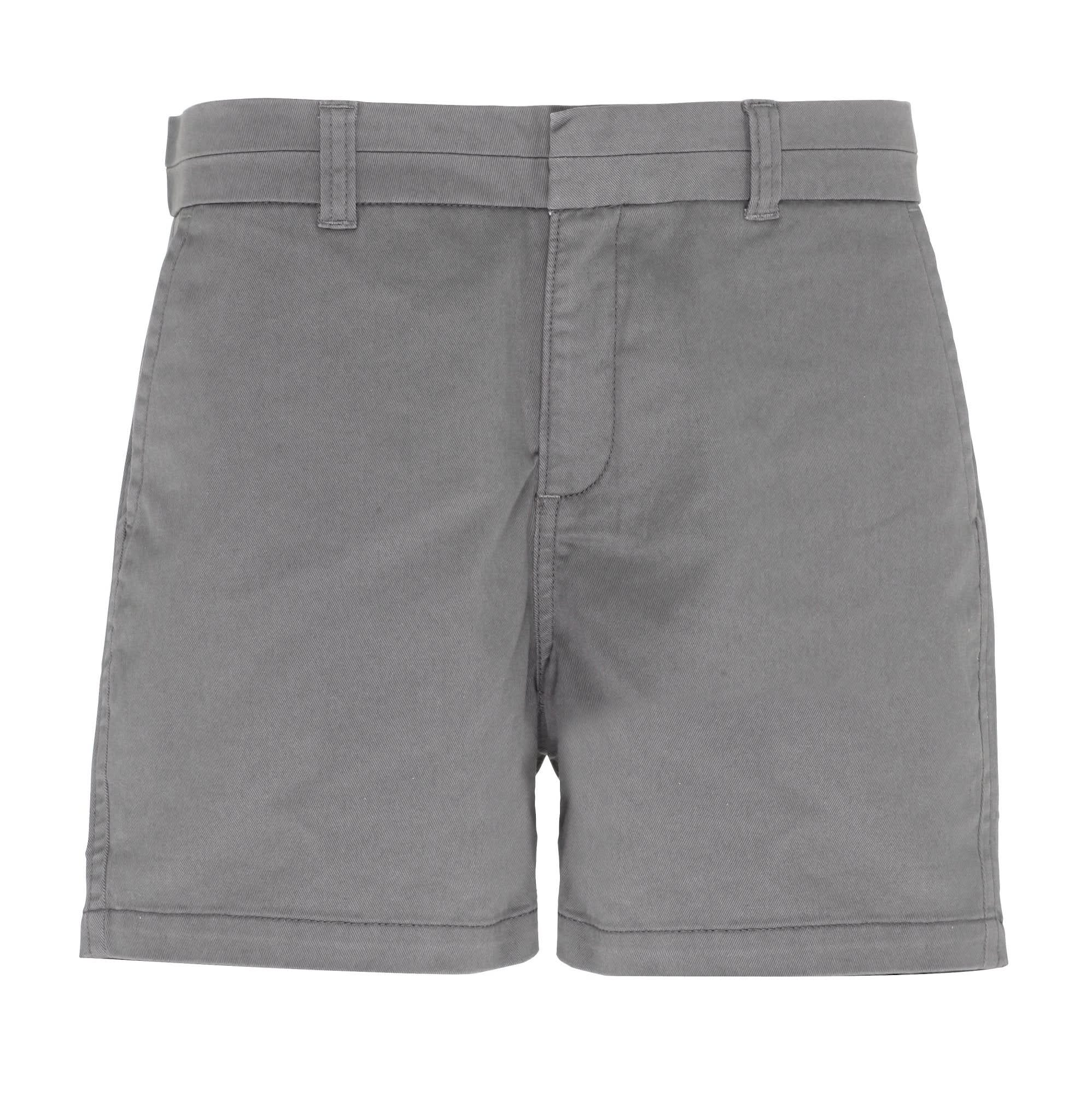AQ061: Ladies Chino Shorts Womens Chinos Asquith & Fox Slate 2XS