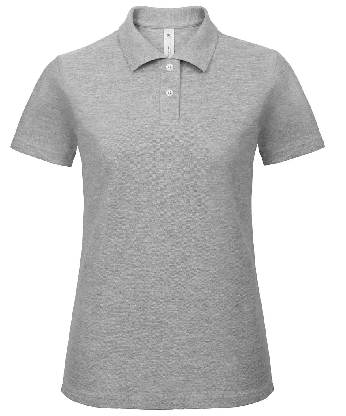 B306F: Womens Piqu Polo Shirt Womens Polos B&C Heather Grey XS