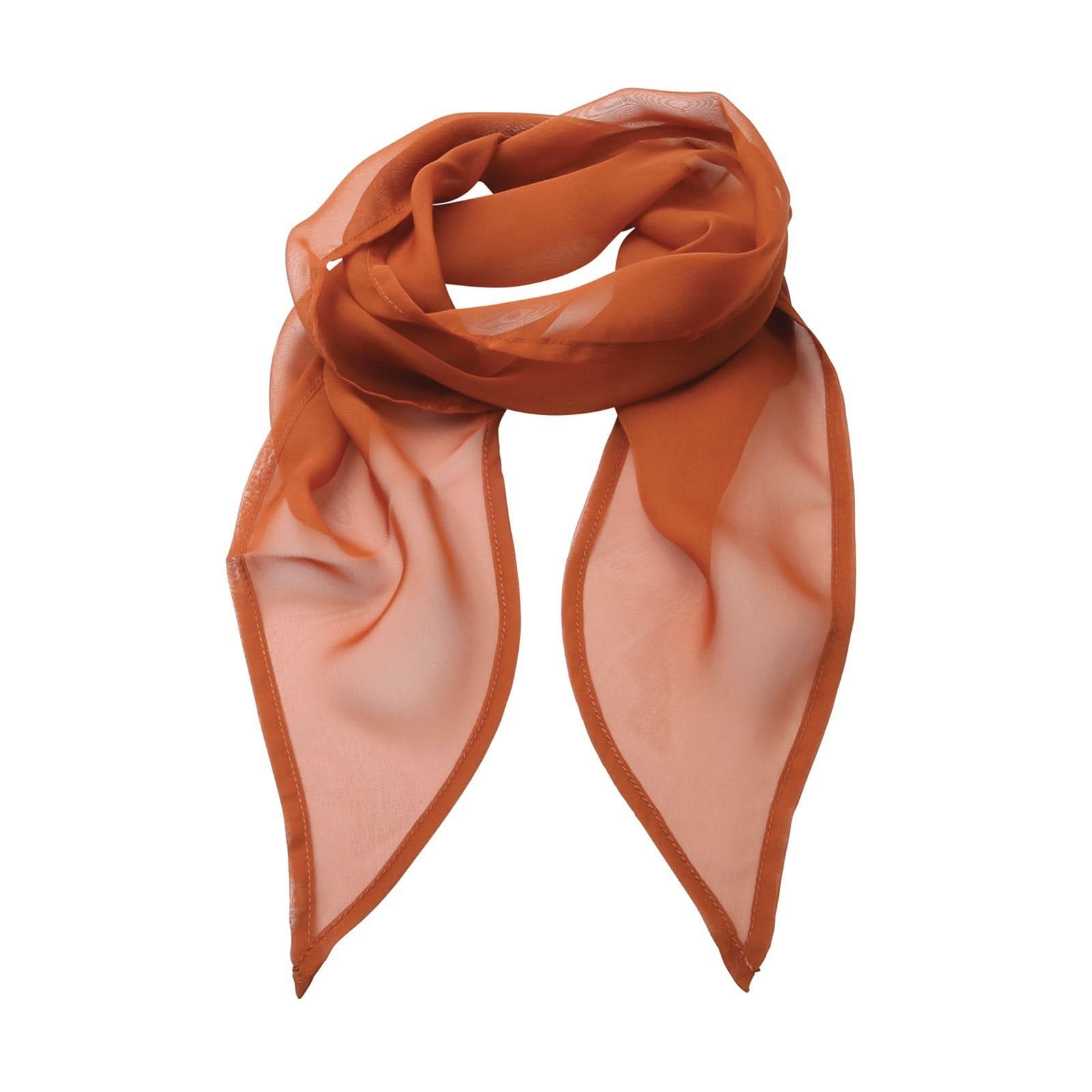 PR740: Ladies Chiffon Scarf Scarves Premier Chestnut Regular
