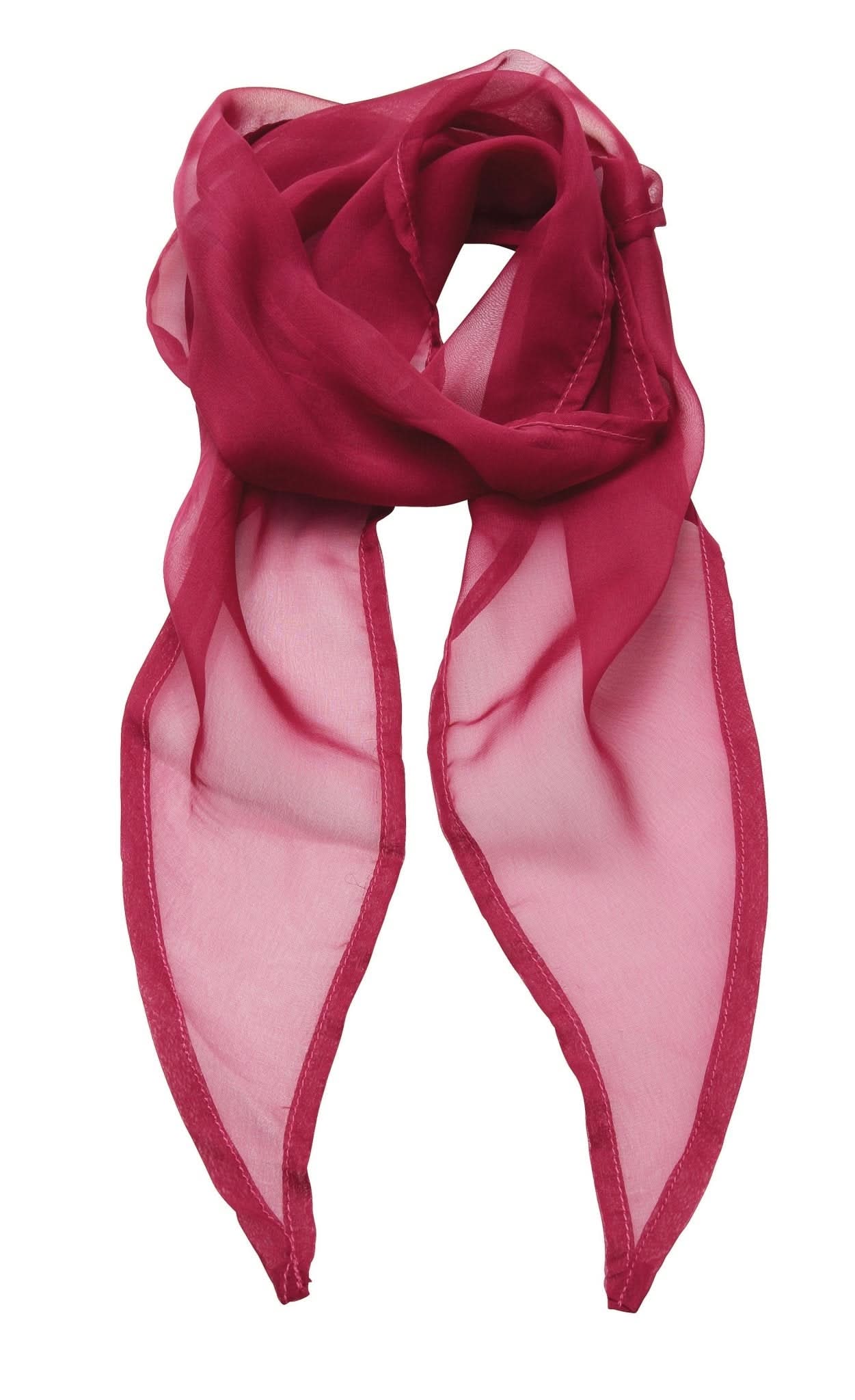 PR740: Ladies Chiffon Scarf Scarves Premier Hot Pink Regular