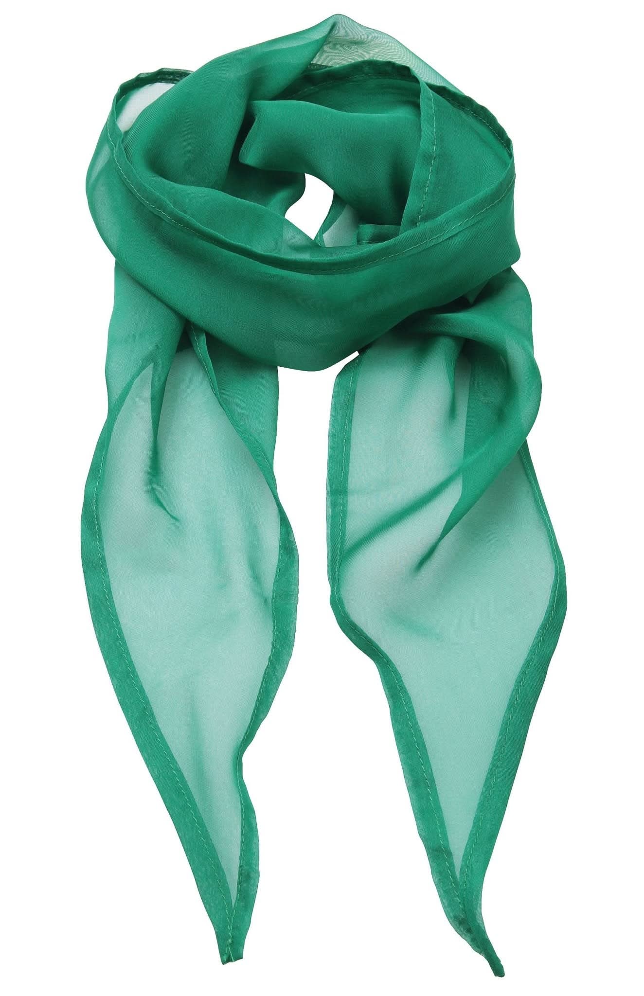 PR740: Ladies Chiffon Scarf Scarves Premier Emerald Regular